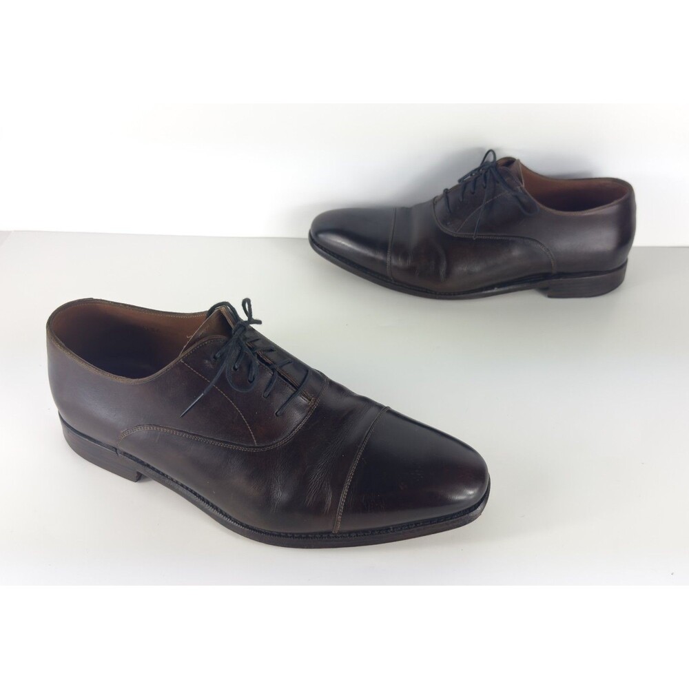 Meermin Mallorca Dark Brown Calf Leather Men's Oxford Dress Shoes Size US 8